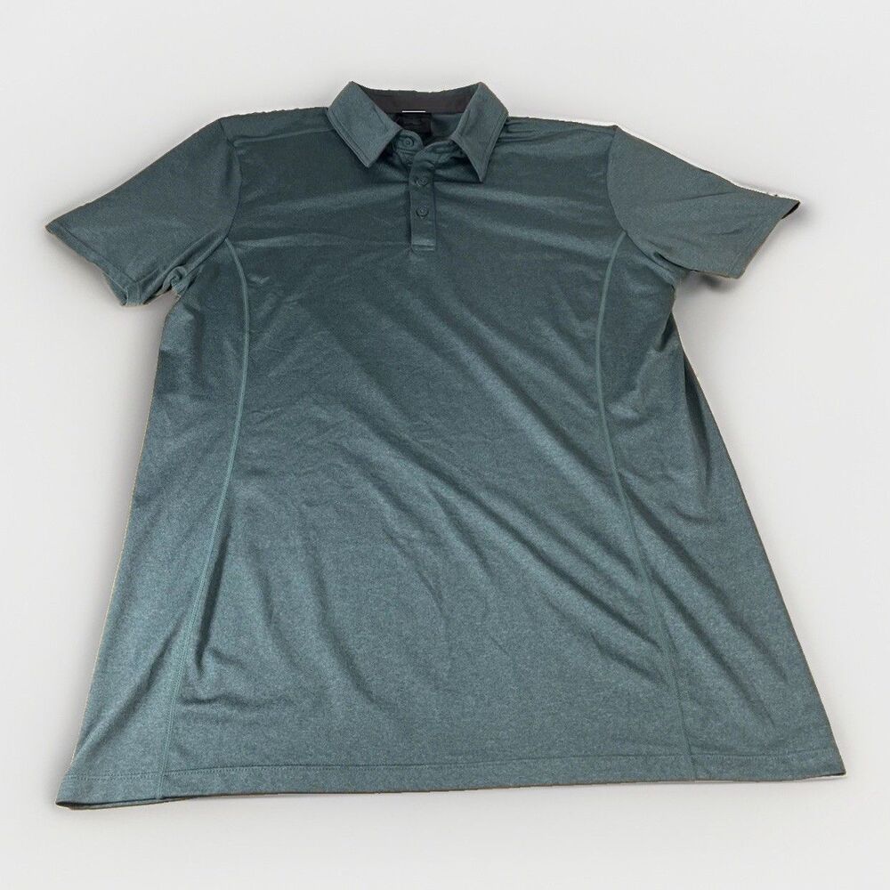 Hylete Polo Shirt Men's Large Green Short Sleeve Performance
